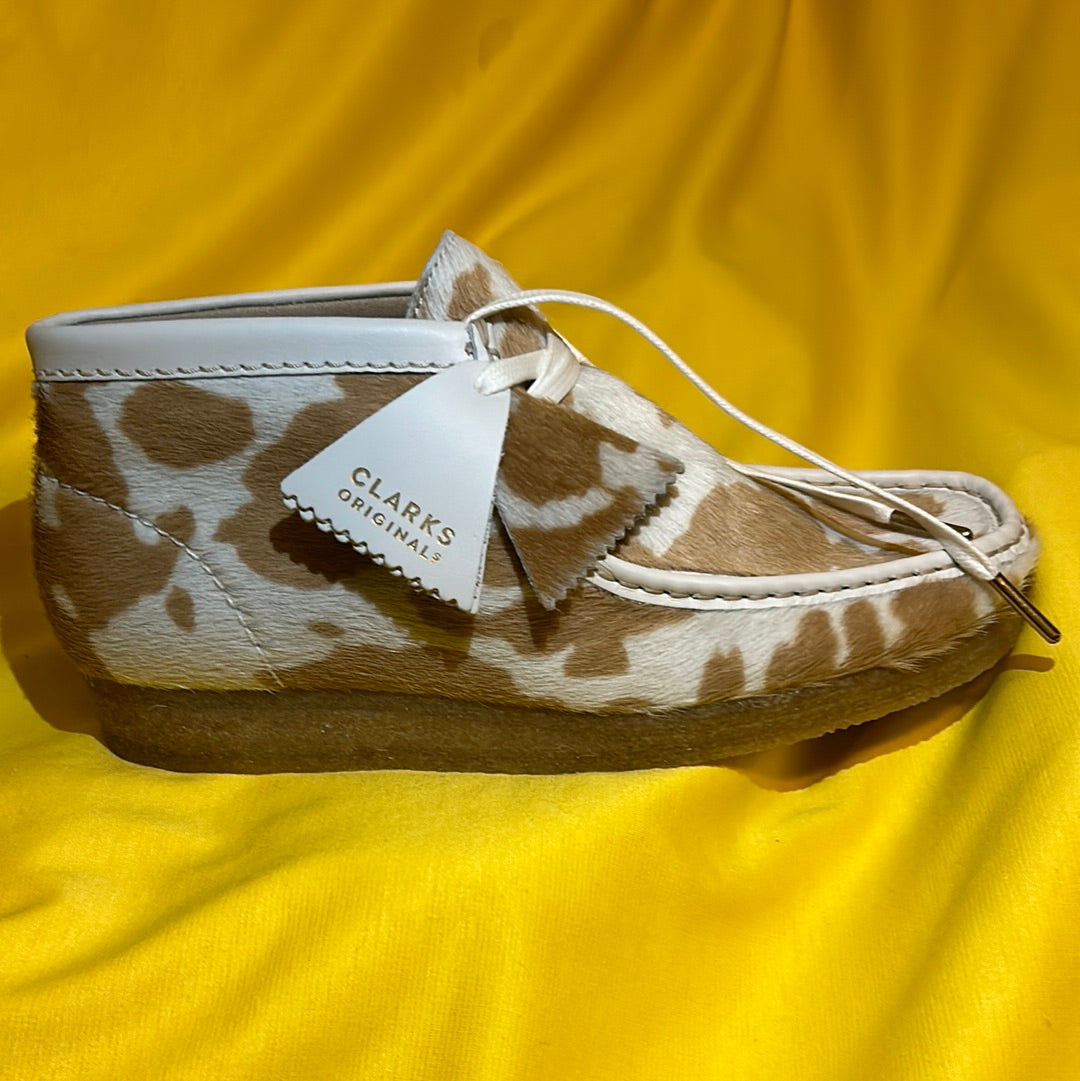 Cow print wallabee