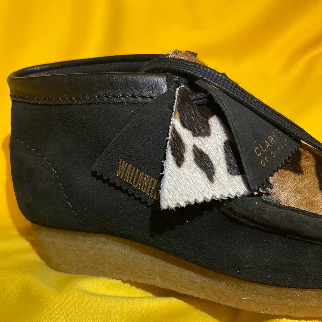 Cow print combi wallabee