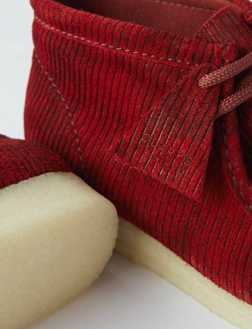 Burgundy wallabee boot