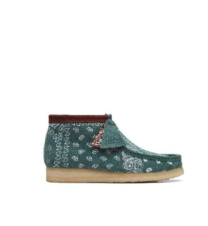 High top paisley wallabee boot