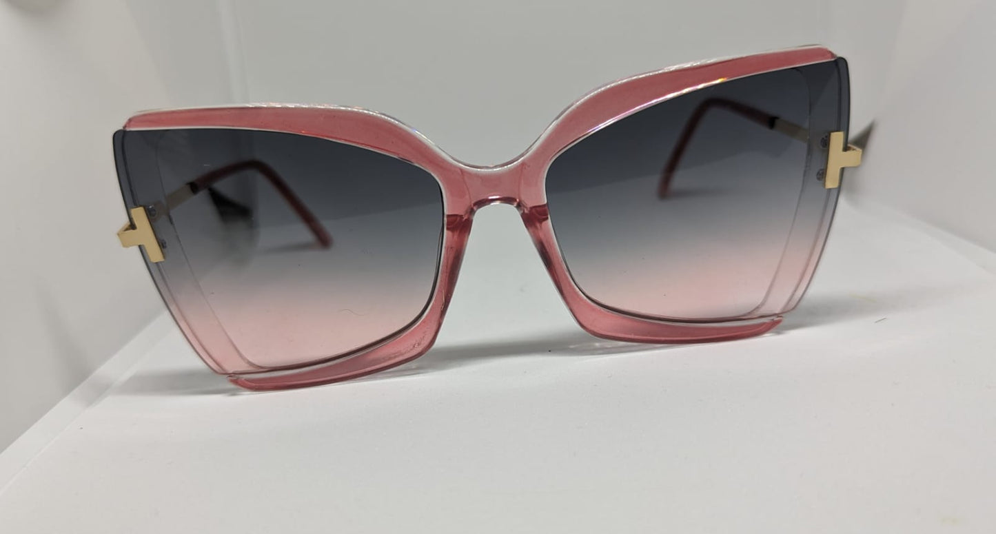 Oversized cat eye square sunglasses